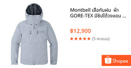 Montbell เสื้อกันฝน ผ้า GORE-TEX มีซิปใต้วงแขน สำหรับผู้หญิง รุ่น 1128723 Tempest Jacket Women's